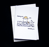 Peeking Over Sheep - Habndcrafted Thank You Card - dr16-0062